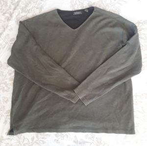 Van Heusen green long sleeve v neck shirt